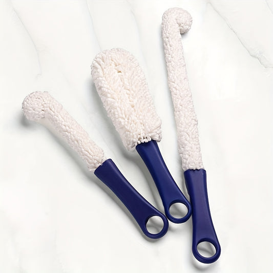 3pcs Long Handle Water Bottle Washing Brush 360 Flexible Foldable Cup Cleaning