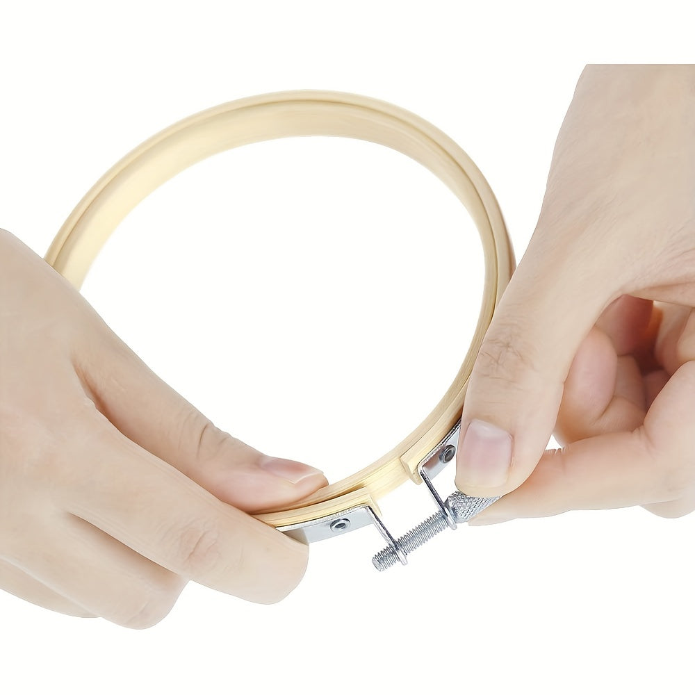 10pcs 10-16cm Bamboo Embroidery Hoops Cross Stitch Circle Hoop Rings