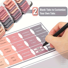 Bible Tabs Sticky Index Tabs 75 Tabs Sunset Shades Vintage Laminated Bible Tabs