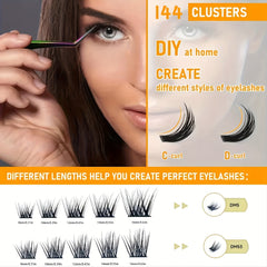 D Curl Volume Cluster Lashes DIY at Home 8-16 Mix