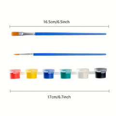 12 Colors Acrylic Paint Set with Brushes and Storage Container