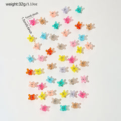 50pcs Mini Butterfly Candy Hair Claw Clips Flower Tiny Claw Clip Girls Accessori