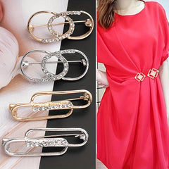 Geometric Brooch Waist Neckline Fixed Pin Temperament Suit Corsage