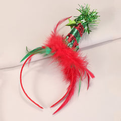 1pc Christmas Hat Headband Festive Party Costume Accessory
