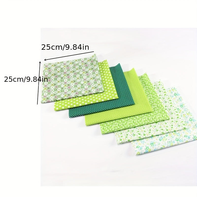7Pcs Multicolor Floral Cotton Fabric Fat Quarter Bundle For DIY Sewing Patchwork
