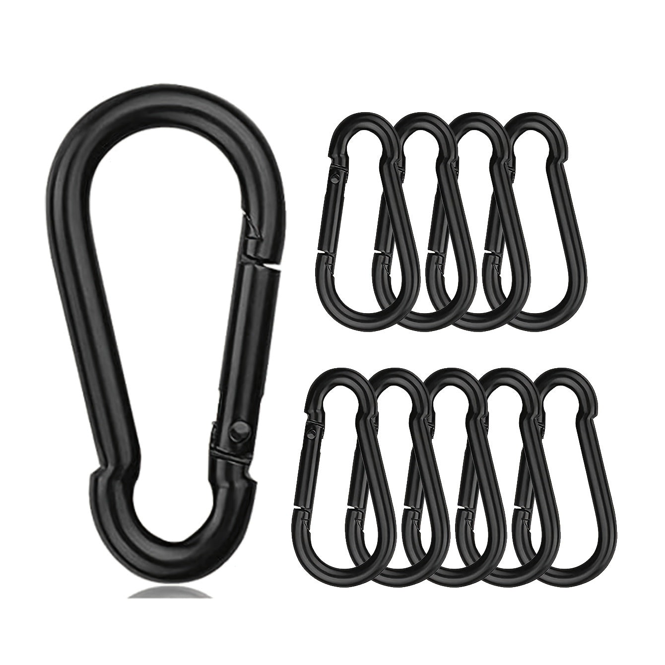 10pcs Aluminum Alloy Carabiner Keychain Hook