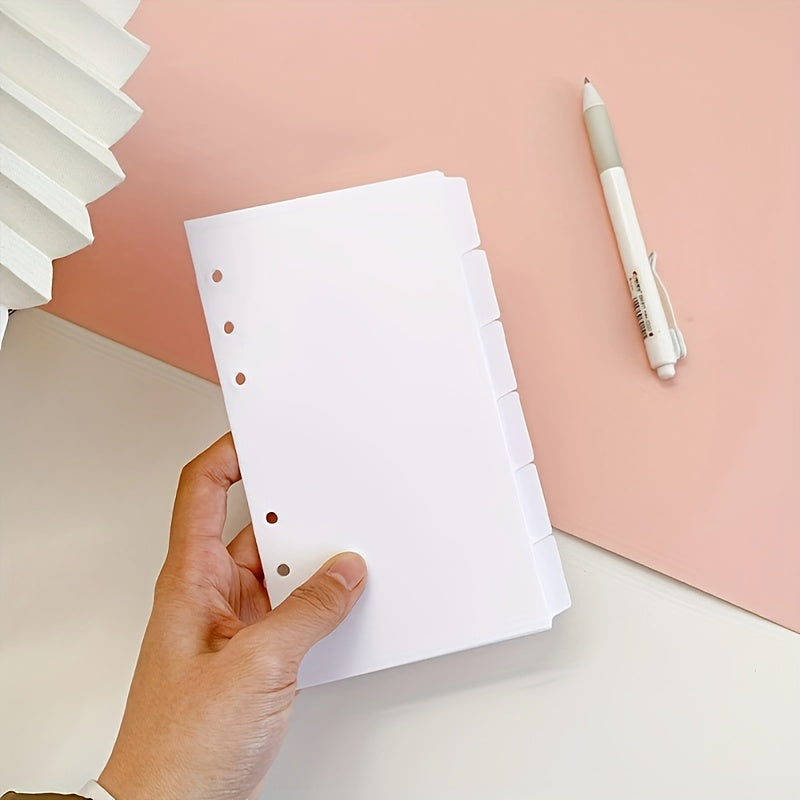 6pcs A6 Plastic Binder Index Divider