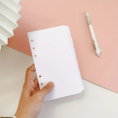 6pcs A6 Plastic Binder Index Divider