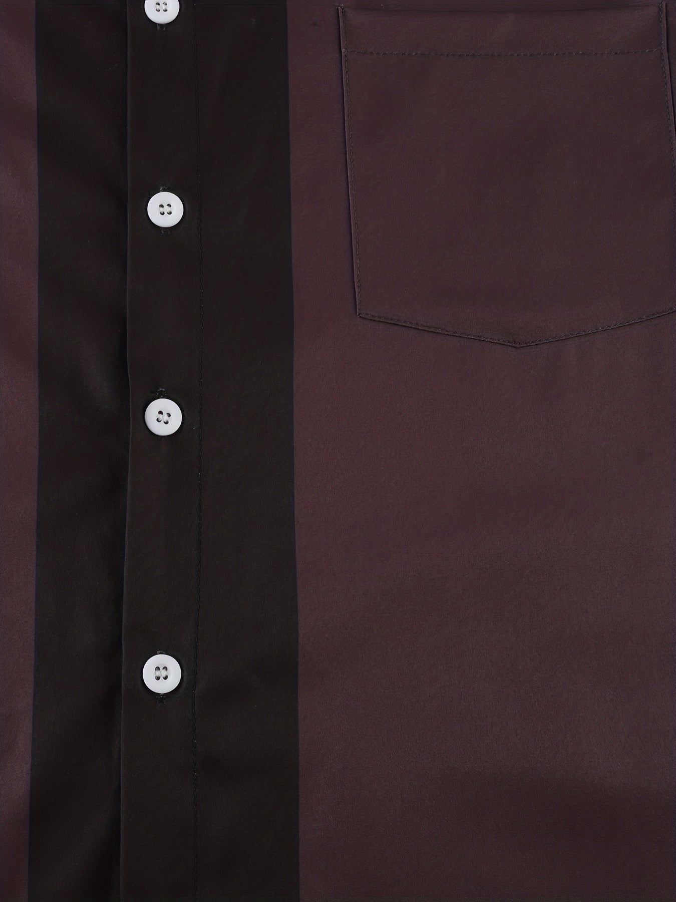 Men's Casual Wide Stripe Short Sleeve Shirt With Chest Pocket