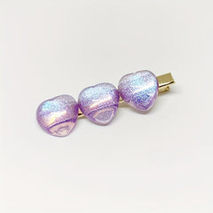 Heart Decor Hair Clip Acrylic Hair Pin Minimalist Headwear