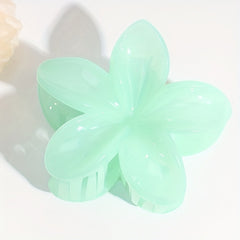 4pcs Flower Hair Claw Solid Banana Clip Hairgrip