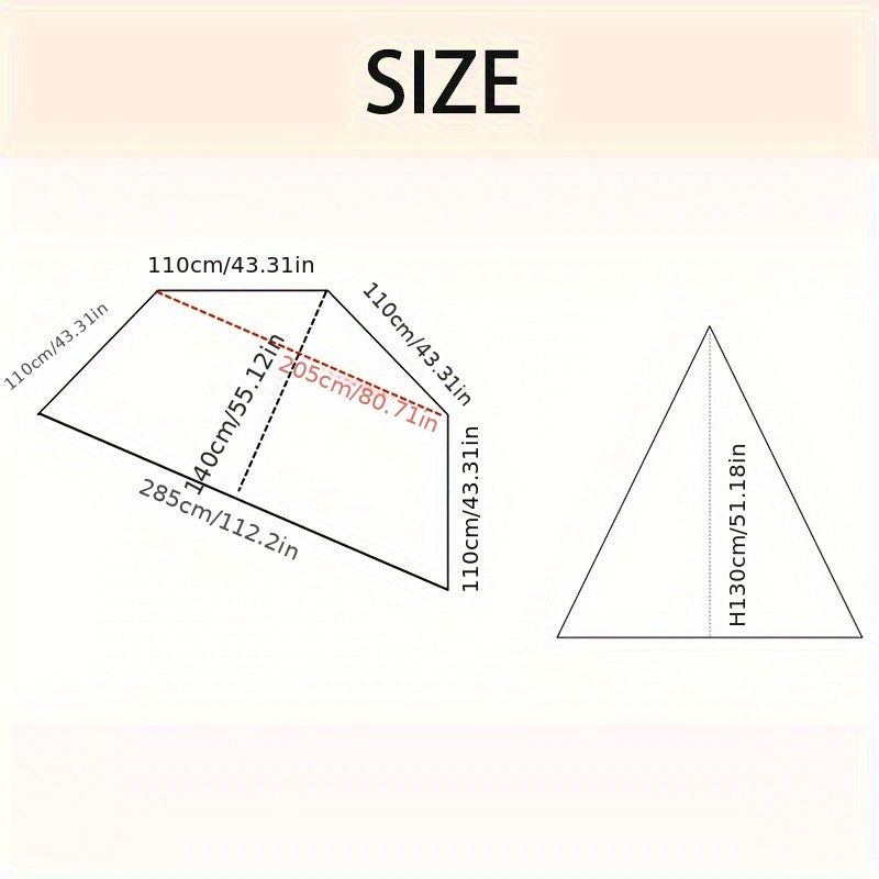 Portable Pentagonal Camping Tent with Anti-mosquito Mesh
