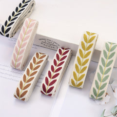 2 Yards Embroidery Ribbon Leaf Trim Sewing DIY Crafts Gift Packaging