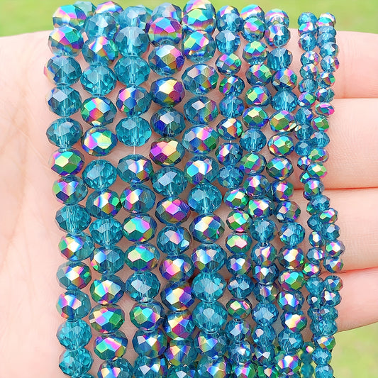 Colorful Faceted Glass Spacer Beads for DIY Jewelry Making