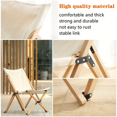 Outdoor Folding Chair Courtyard Picnic Chair Camping Wooden Chair