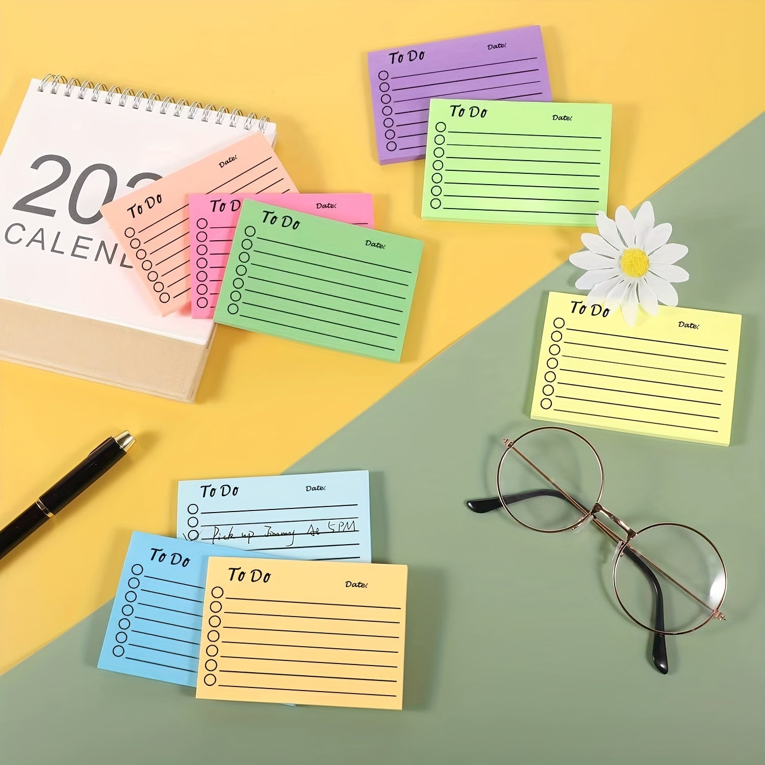 Fluorescent Convenience Stickers Memo Pad - Stickiness Enhancement