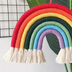 Rainbow Tassel Garland Macrame Wall Hanging Bohemian Decoration
