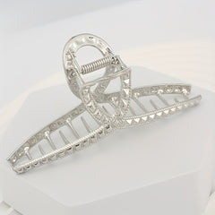 Women's Rhinestone Hair Claw - Metal Ponytail Clip