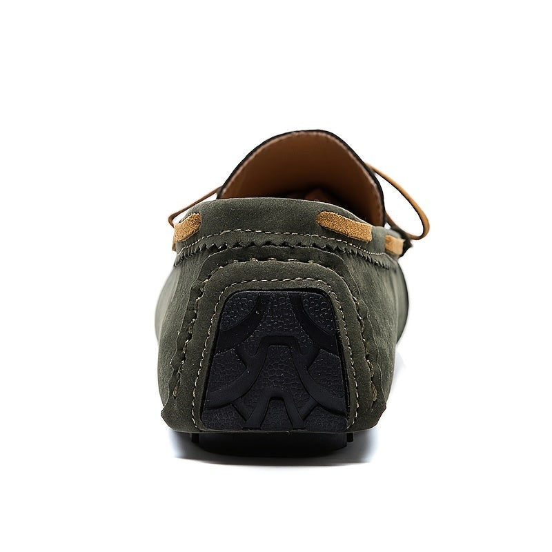 Women's Casual Flat Loafers Stitching Details Slip On Shoes