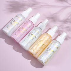 Colorful Body Highlighter Spray Fine Glitter Golden Powder