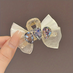 Mesh Rhinestone Hair Clip Claw Clips Headwear Girls Kids Hair Accessories