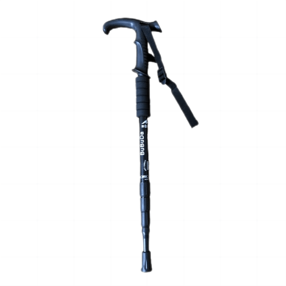 Aluminum Alloy Hiking Poles Curved Handle Walking Stick for Elderly