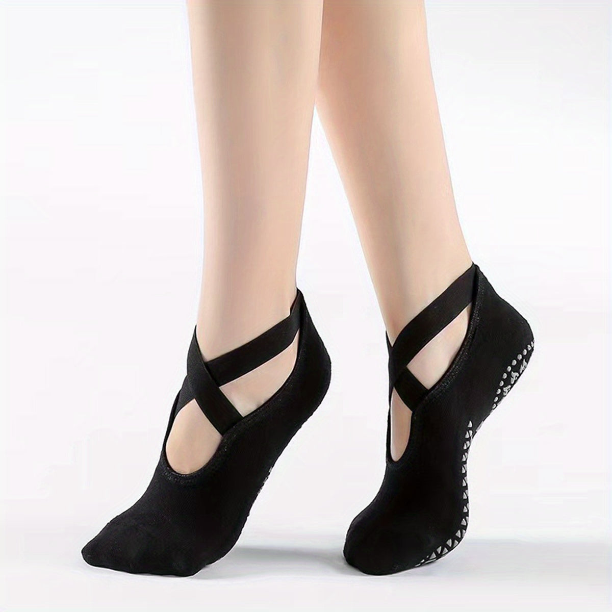 Yoga Socks Non-slip Towel Bottom Comfortable Cross Strap Breathable Dance Socks
