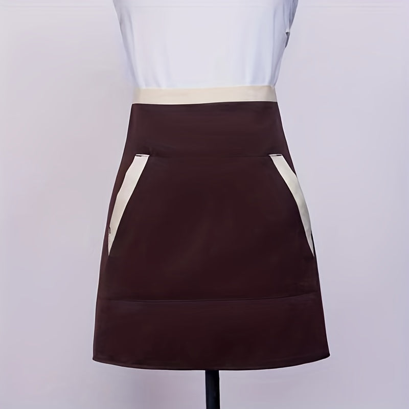 Half Body Apron Solid Printing Hotel Restaurant Small Waist Overalls