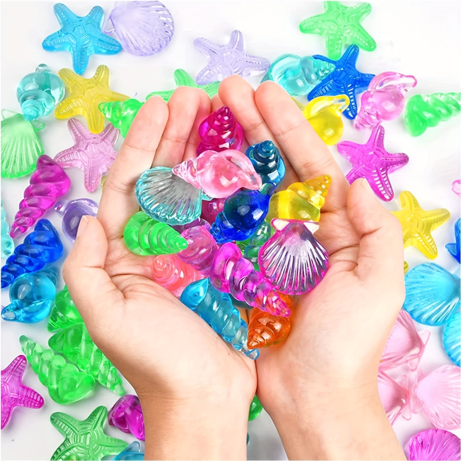 20pcs Colorful Submersible Gems Pool Toys - Underwater Acrylic Gems Collection