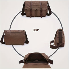 Large Capacity Canvas Messenger Bag for Men