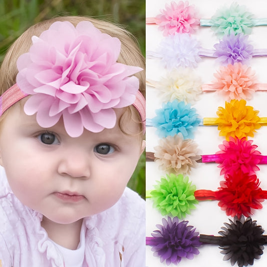 Baby Girls Flower Headbands Turban Elastics Hairbands Hair Accessories