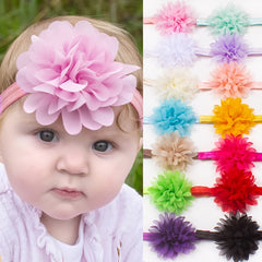 Baby Girls Flower Headbands Turban Elastics Hairbands Hair Accessories