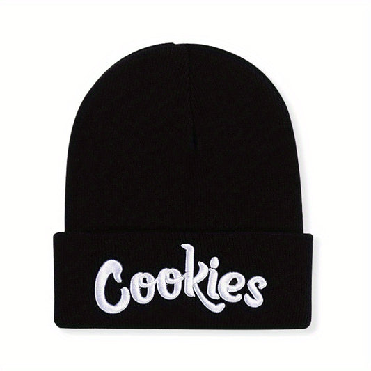 Letter Cookies Embroidered Knitted Hat Woolen Hat Pullover Warm Cold Hat