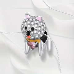 Silvery Robot Zircon Beads for Bracelets & Necklaces