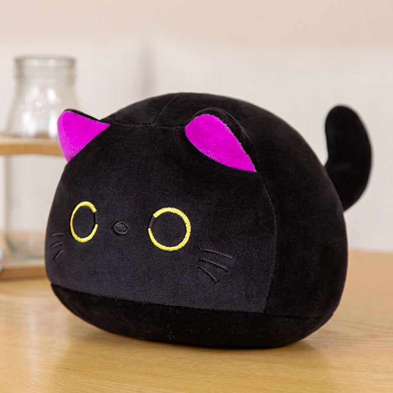 Cute Cat Throw Pillow Soft Cotton Plush Toy For Bedroom & Office Decor