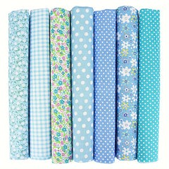 7pcs Floral Patchwork Multicolor Cloth Set for DIY Sewing