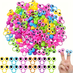 24pcs Big Eye Rings Eyeball Finger Puppets Interactive Party Favor