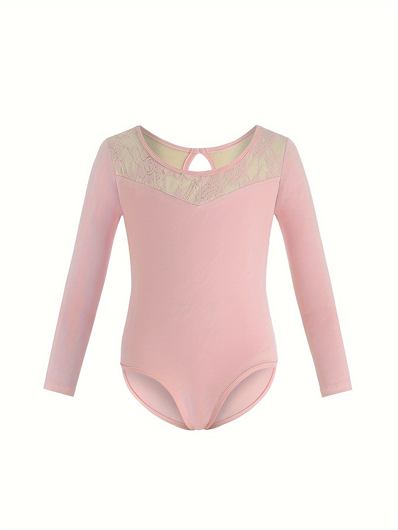 Cotton Crew Neck Long Sleeve Ballet Leotard for Girls Dance Performance