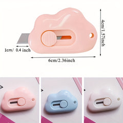 Cloud Cat Mini Retractable Utility Knife for DIY Crafts and Letter Opening