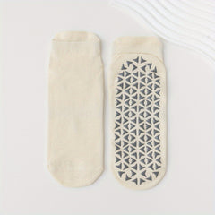 Women's Non-Slip Yoga Pilates Socks Breathable Tube Dance Training Socks