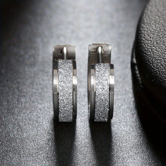 Vintage 18k Plated Stainless Steel Hoop Earrings for Women