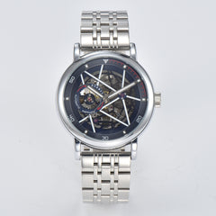 KUERST Men's Double Press Butterfly Buckle Automatic Mechanical Watch
