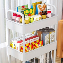 Household Snack Small Cart Large Capacity Organizer Living Room Floor Rack