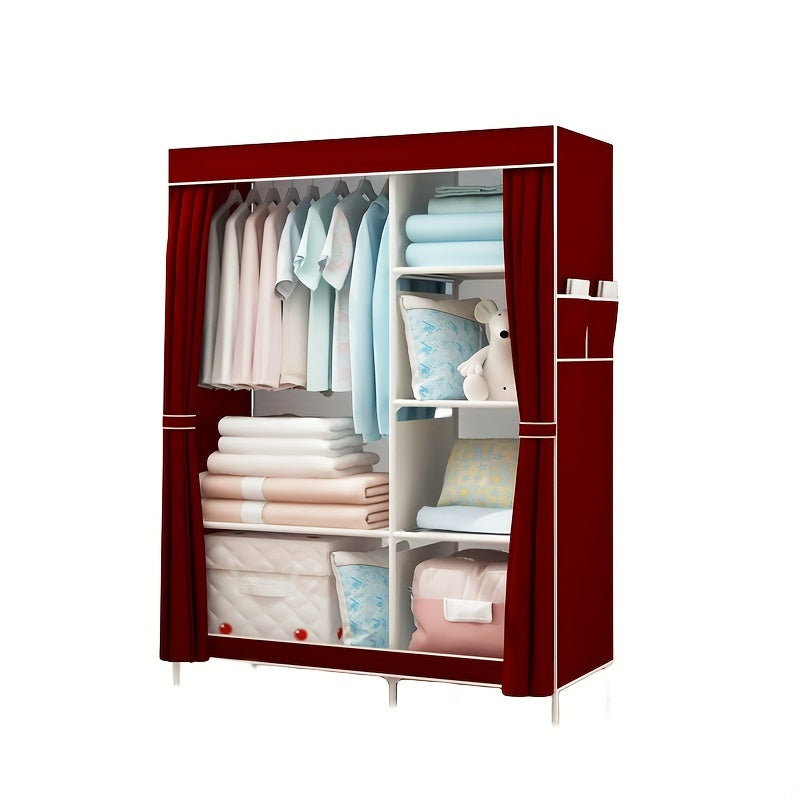 Dustproof Cloth Wardrobe Storage Rack Easy Assembly Large Durable