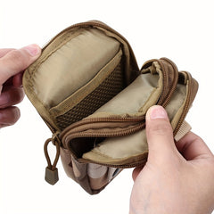 Men's Canvas Small Bag Casual Cell Phone Waist Bag for Travel Work
