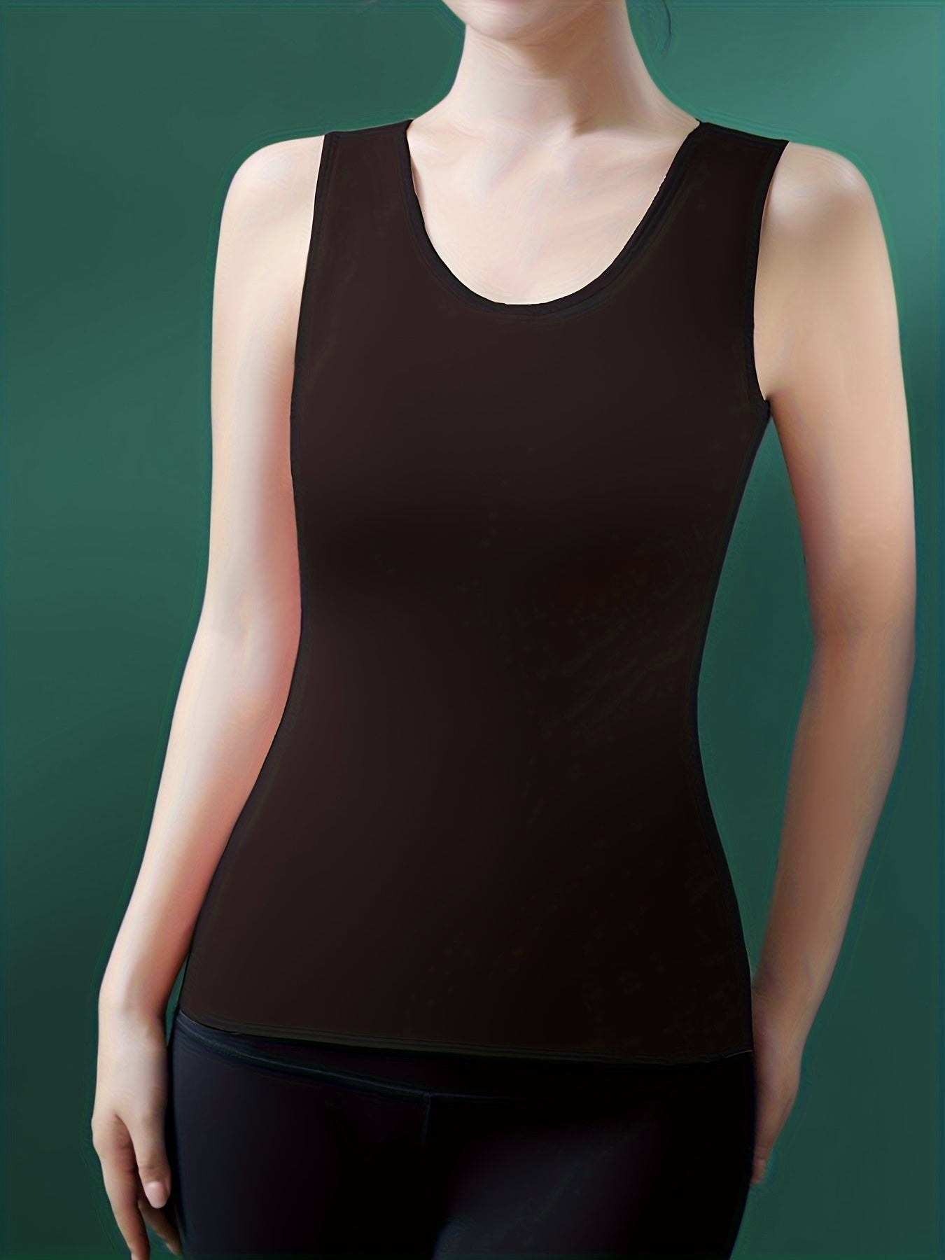 Women's Crew Neck Padded Thermal Top