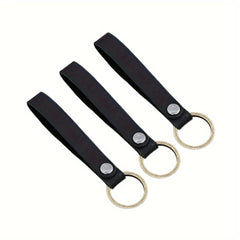 5pcs Cowhide Key Chain With Strong Buckle for Camping Hiking Travel