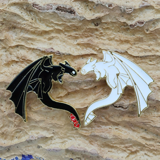 Anime Flying Dragon Animal Brooch Pins Scarf Clips Safety Pin