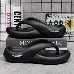 Men's Letter Print Thong Sandals Casual Non Slip Flip-flops