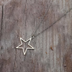 Y2K Big Hollow Star Pendant Necklace